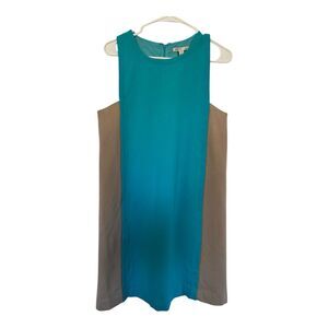 Mango Suit Dress Large Women’s Sheath Colorblock Knit Pencil Sleeveless Career